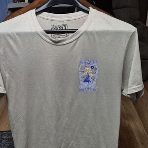 Fresh Laundry Beige Mushroom Graphic T-Shirt for Men